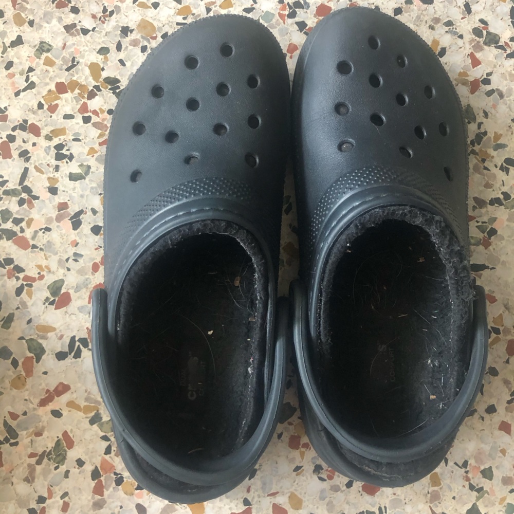 Classic Crocs Faux Fur Winter Slip On Clogs Sz M7|W9